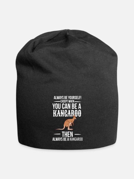 Känguru - Jersey-Beanie - Schwarz