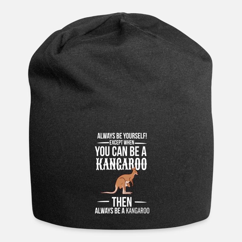 Känguru - Jersey-Beanie - Schwarz
