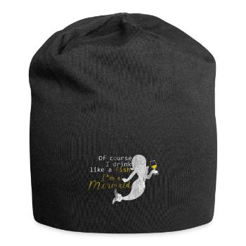 Meerjungfrau Fisch - Jersey-Beanie - Schwarz - Vorne