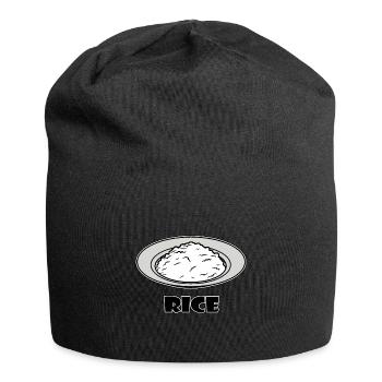 Rice - Reis - Essen Reis - Jersey-Beanie - Schwarz - Vorne