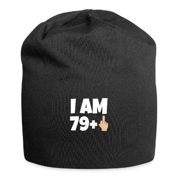 I am 80 years old. Funny gift - Jersey Beanie - black - Front