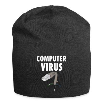 computer virus pc trojaner mailware spyware grafik - Jersey-Beanie - Anthrazit - Vorne