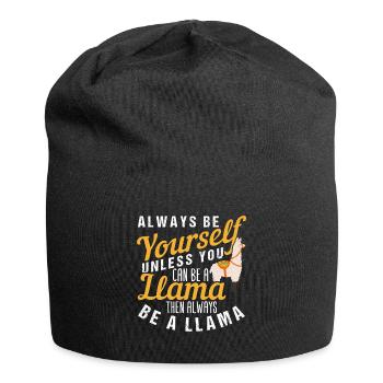 Be A Llama - Jersey-Beanie - Schwarz - Vorne