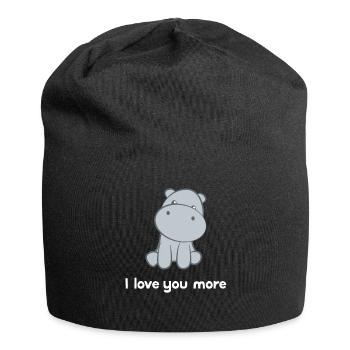 Hippopotame - Hippopotame - Hippopotame - Je t'aime - Bonnet en jersey - noir - Devant