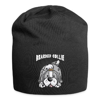 BEARDED COLLIE Border Collie Rough Collies Sheltie - Bonnet en jersey - noir - Devant
