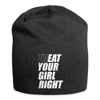 Treat & Eat Your Girl Right / Sex for Valentine's Day - Jersey Beanie - black - Front