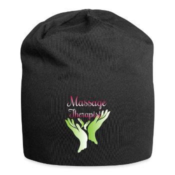 Massage thérapeute masseur masseuse masseuse - Bonnet en jersey - noir - Devant