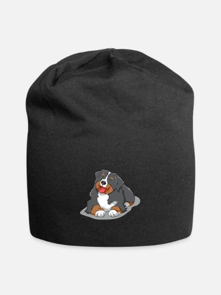 Berner Sennenhund Hund süß Fellnase Hunde - Jersey-Beanie - Schwarz