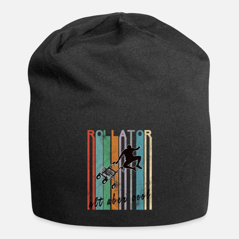 Rollator Vintage Freestyle Alt aber Cool Geschenk - Jersey-Beanie - Schwarz