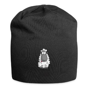 Just A Girl who loves Sheep Schaf Schäfchen Comic - Jersey Beanie - black - Front