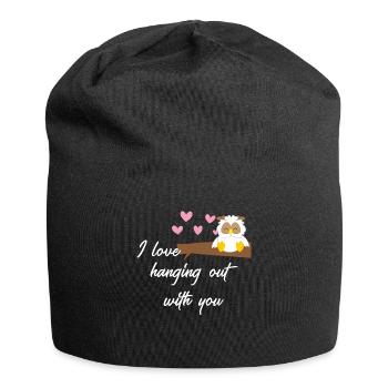 Owl - owl - owl - owls t-shirt - saying - Jersey Beanie - black - Front