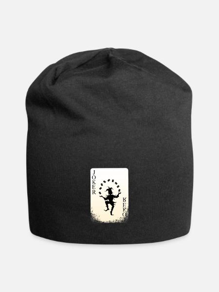 Karten Kartenspiele Geschenk Skat Romme Mau Mau - Jersey-Beanie - Schwarz