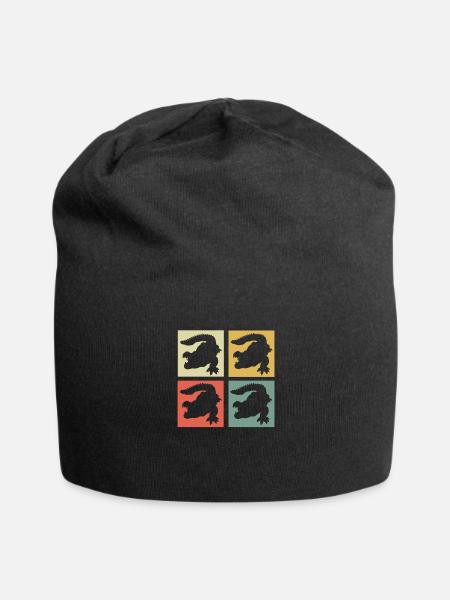 crocodile - Bonnet en jersey - noir