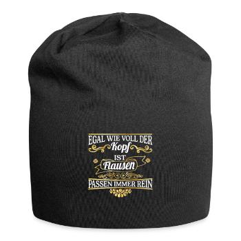 Lustige Sprüche Shirt für Frauen Flausen Passen - Jersey-Beanie - Schwarz - Vorne