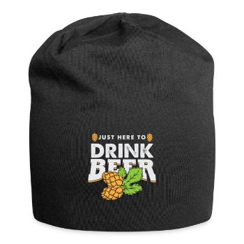 Bier trinken Alkohol trinken - Jersey-Beanie - Schwarz - Vorne