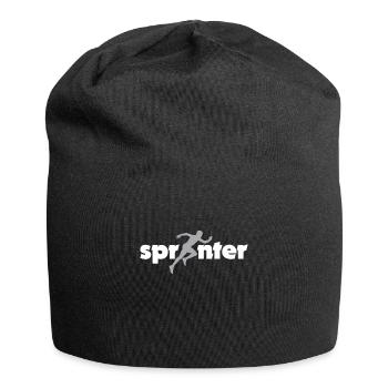Sprint Geschenk Rennen Laufen Laufbahn sprinten - Jersey-Beanie - Schwarz - Vorne