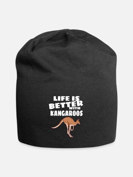 Kangaroo - Jersey Beanie - black