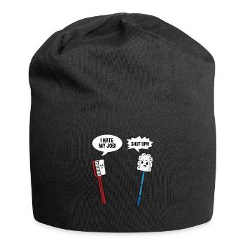Toothbrush Toilet Toilet Toilet Funny Gift - Jersey Beanie - black - Front