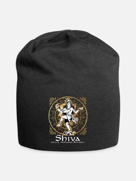 Lord Shiva Design | Hinduism Gift for Believers - Jersey Beanie - black