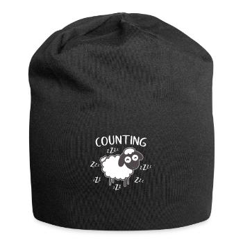 Sheep counting gift - Jersey Beanie - black - Front
