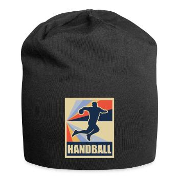 Handball ball sport retro cadeau - Bonnet en jersey - noir - Devant