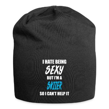Ski skiing - Jersey Beanie - black - Front