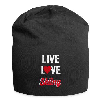 Ski skiing - Jersey Beanie - black - Front