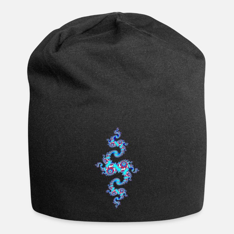 Julia Fraktal - Jersey-Beanie - Schwarz