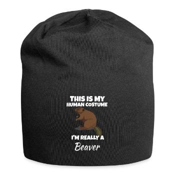 Biber - Jersey-Beanie - Schwarz - Vorne