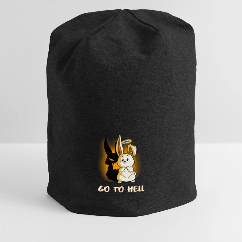 Go To Hell Bunny Rabbit Rabbit Angel Devil Jersey Beanie