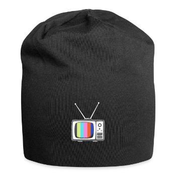 TV Geschenk Fernsehen Fernseher - Jersey-Beanie - Schwarz - Vorne