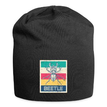 Retro stag beetle "Beetle" - Jersey Beanie - black - Front