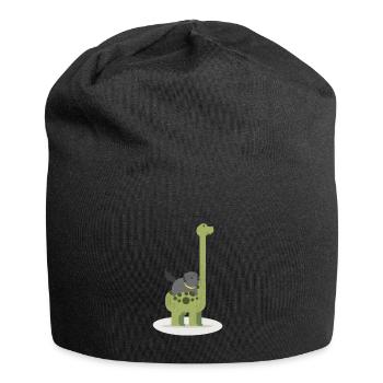 Dearadh Bronntanais Gleoite Katze und Dinosaurier - Jersey-Beanie - Schwarz - Vorne