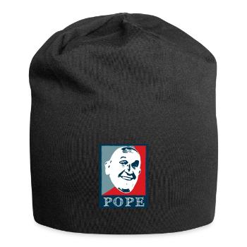 Cadeau pape christianisme catholique - Bonnet en jersey - noir - Devant