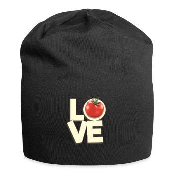 Liebe Tomate - Jersey-Beanie - Schwarz - Vorne