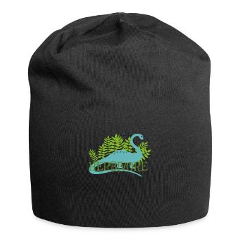 Herbivore Dinosaur Vegan Vegetarian Plant Based Li - Jersey Beanie - black - Front