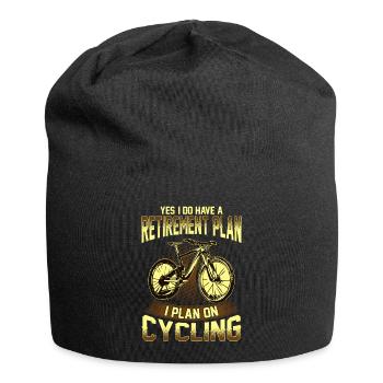 Retirement plan cyclist bike pension gift - Jersey Beanie - black - Front