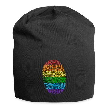 Gay Fingerprint | Gay Pride, Gay, LGBT - Jersey Beanie - black - Front