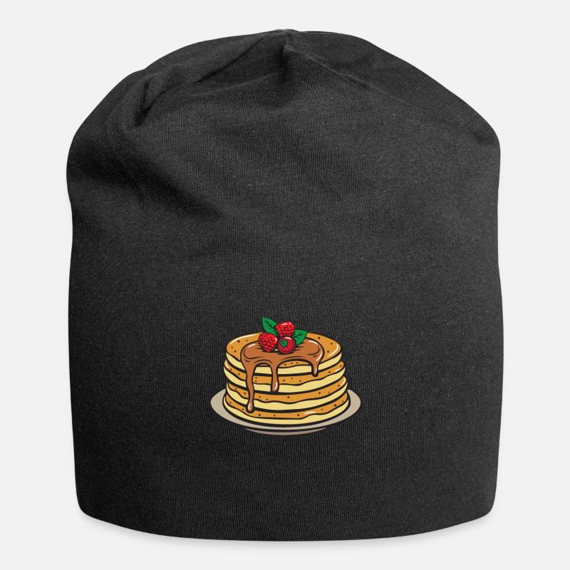 Crêpes palatschinken gâteau aux oeufs cadeau - Bonnet en jersey - noir