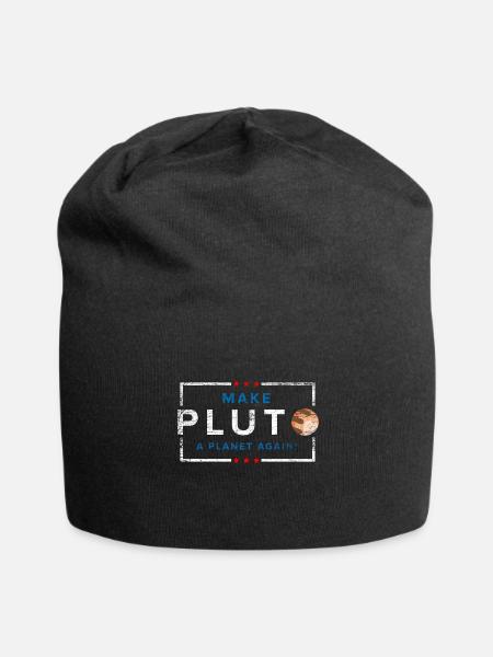 Planet Pluto - Jersey-Beanie - Schwarz