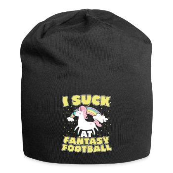 I Suck At Fantasy Football Soccer Sport - Jersey Beanie - black - Front