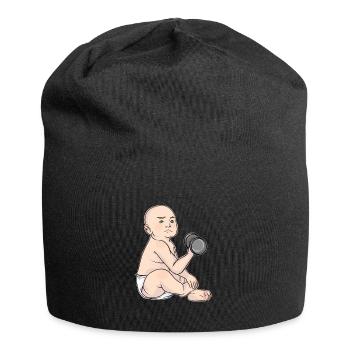 fitness gym workout baby training - Jersey-Beanie - Schwarz - Vorne