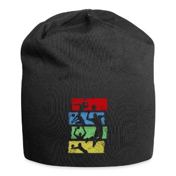 Cadeau d'équipe sportive de volleyball - Bonnet en jersey - noir - Devant