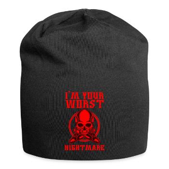 I'm Your Worst Nightmare Chainsaw Gift idea - Jersey Beanie - black - Front