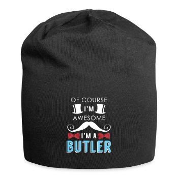 Butler Geschenk - Jersey-Beanie - Schwarz - Vorne