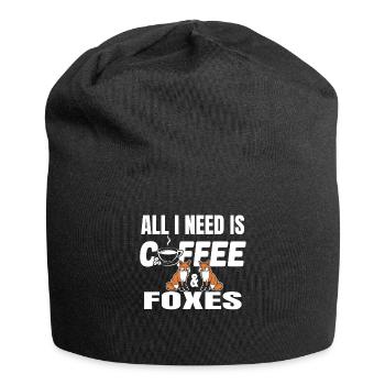 Fuchs - Jersey-Beanie - Schwarz - Vorne