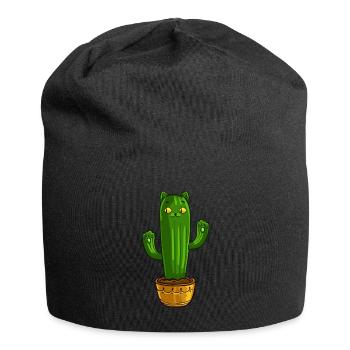 Catcus Cactus Cat Sweet Cat Love Gift - Jersey Beanie - black - Front