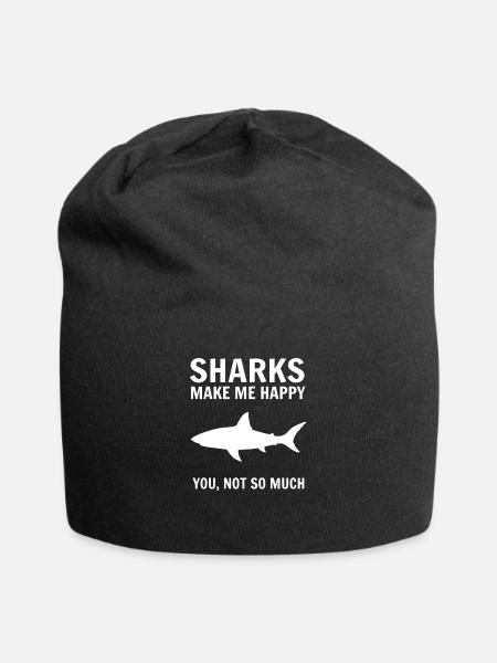 requin - Bonnet en jersey - noir