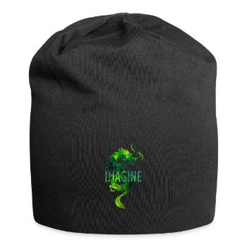 Imagine Fantasy Dragon Tattoo Style Design - Jersey Beanie - black - Front