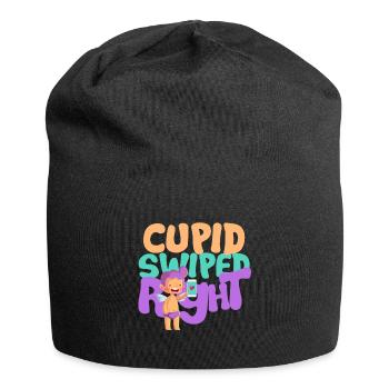 Valentine Love Love Hugging Couple Embrasser Coeur - Bonnet en jersey - noir - Devant